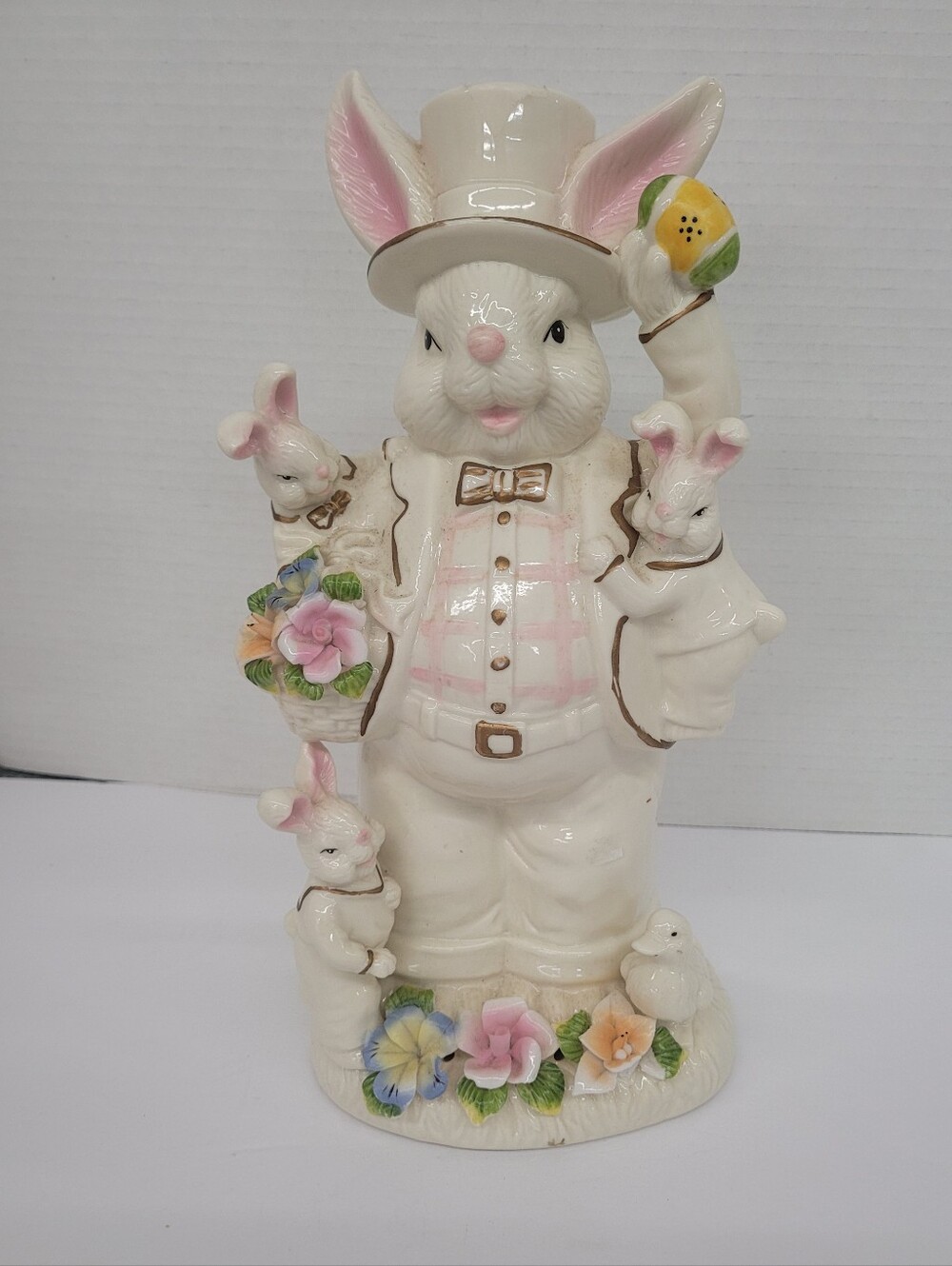 Vintage Porcelain Musical Mr Easter Bunny